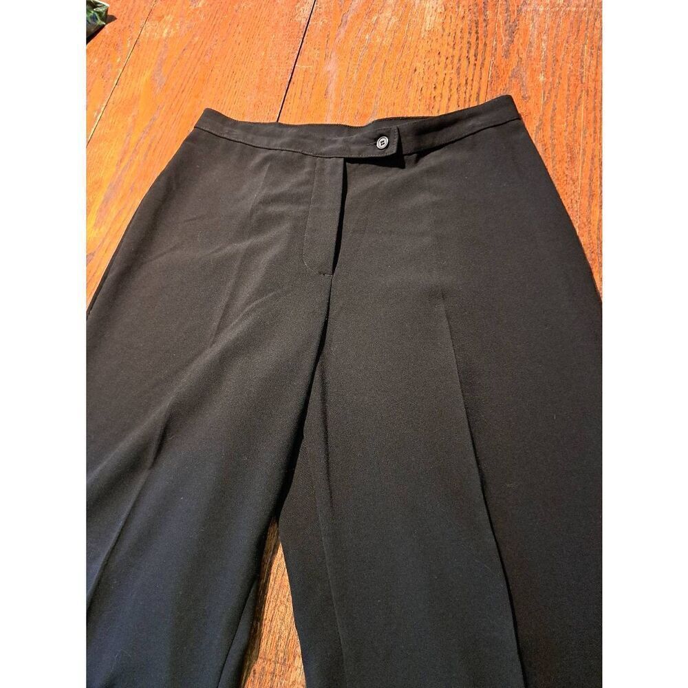 Size 12 Kim Rogers Signature Black Pleated Leg High Rise Waist Pants - Picture 2 of 3